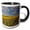 Black/White, variant on 3drose, Washington State, Palouse. Landscape of Vetch and Canola Fields., 11oz Two-tone Red Mug