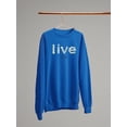 thumbnail image 3 of Live Life Daisy Lettering Sweatshirt Women - Women Sweatshirt, 3XL, 3 of 4