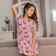 thumbnail image 3 of Rateoe Dachshund Dog Puppy Print Women’s Nightdress – Cozy Cotton Short-sleeved Sleep Shirt, Loose-Fit Sleepwear, Perfect for Relaxing and Sleeping, 3 of 6