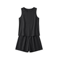 thumbnail image 4 of FNFYFH Cotton Pajamas for Women Set 2 Piece Short Sets Summer Tank Top Matching Shorts Lounge Set, 4 of 5