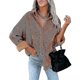 thumbnail image 1 of Camisa de pana de manga larga para mujer, chaqueta extragrande informal holgada con botones y bolsillo, 1 of 4