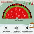 thumbnail image 4 of Christmas Tree Skirt, Christmas Red and Black Buffalo Plaid Rustic Xmas Tree Skirt Christmas Decorations for Party Indoor Christmas Tree Holiday Decor-48 Inch, 4 of 6