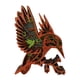 thumbnail image 3 of Estatua de colibríes 3D Wood Animal Talling Figurine Desktop Decoración de la silueta rústica Ornamento de escultura para la casa de la casa, 3 of 9