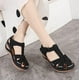 thumbnail image 1 of Sandalias de punta redonda con hueco en el tobillo cómodas para mujer y niña, zapatos de suela blanda Wmkox8yii nm1839, 1 of 6