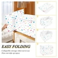 thumbnail image 2 of Yayeee Collapsible Cube Storage Bin with Lid Fabric Closet Decorative Basket with Handles, White Retro Pattern, 2 of 7