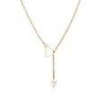 thumbnail image 2 of Femmes Chaîne Choker Chunky Déclaration Collier Bijoux Perle Triangle Perle Pendentif Réglable, 2 of 2