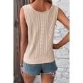 thumbnail image 2 of Women Sleeveless Tank Tops Cable Knit Sweater Vests V Neck Casual Clothes SummerTrendy Outfits 2025  L, 2 of 5
