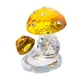 thumbnail image 4 of Estatua de hongo de cristal de imitación con diamantes de imitación de la mesa de escultura transparente decoración del hogar para la mesa de café de Amarillo, 4 of 8