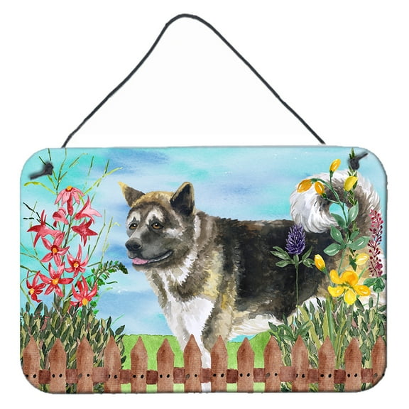 Carolines Treasures CK1231DS812 American Akita Spring Wall or Door Hanging Prints  8x12 multicolor