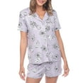 thumbnail image 2 of White Mark Women's Short Sleeve Floral Pajama Set, 2 of 5
