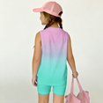 thumbnail image 4 of Grblisyd Outfits for Girls 10-12 Summer Gradient Print Tank Top and Biker Shorts 2 Piece Outfit Kids Cute Clothing Sets, 4 of 6
