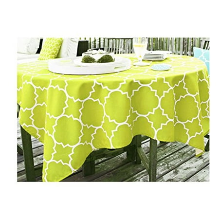 Vinyl Umbrella Tablecloth Harman Home Panama Tile Pattern Fabric Zippered Umbrella Tablecloth (70 Round Umbrella, Green) ()