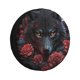 thumbnail image 1 of Balery Rose Full Moon Black Wolf Cubiertas para Neumáticos - Protector Resistente para Neumáticos de Camioneta, SUV, Remolque, Camper y RV-15 inch, 1 of 6