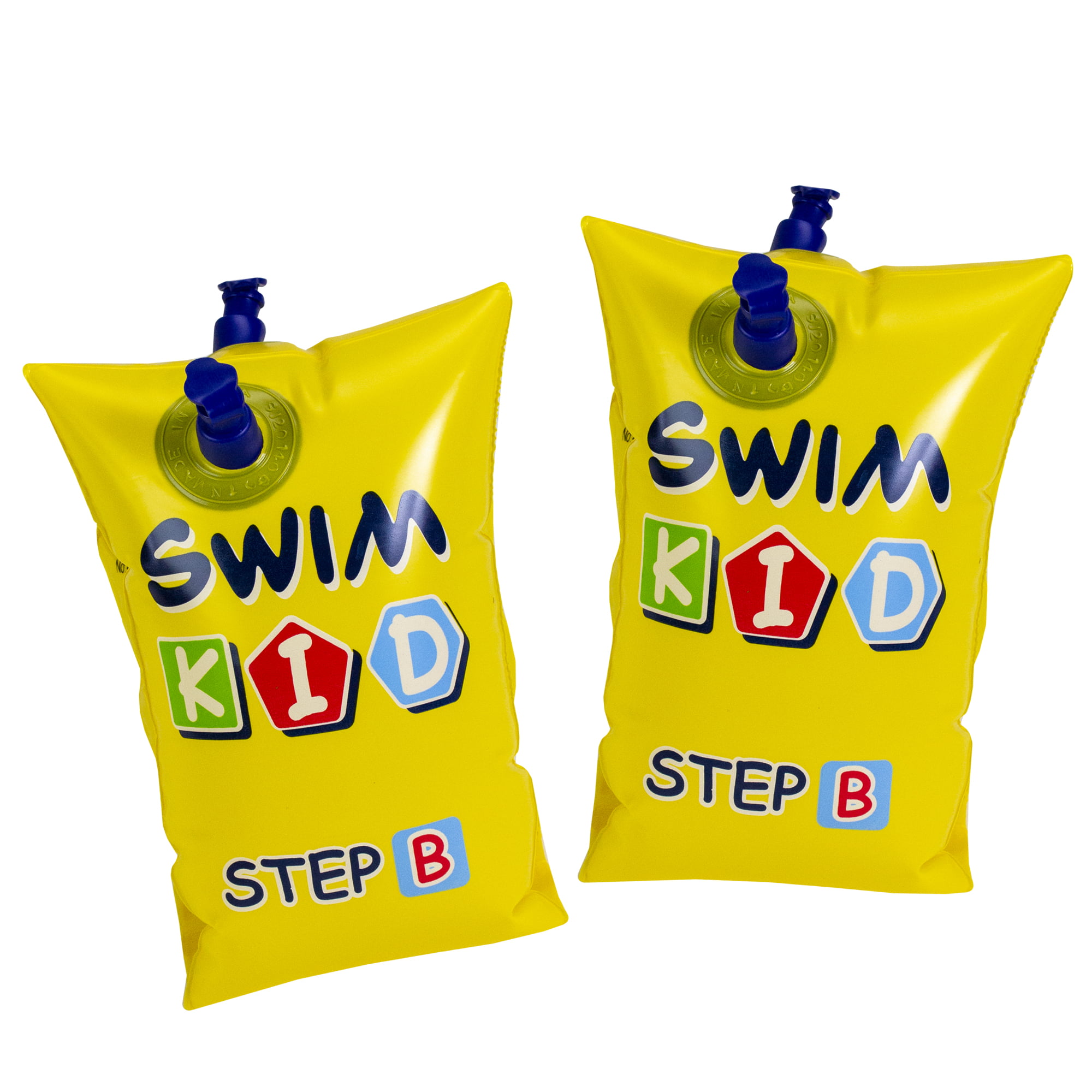 2 PAIRS OF KIDS BLOW-UP ARM BANDS Learn Swimming Aid Float Pool Children Safety 