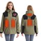 thumbnail image 1 of Chaquetas y abrigos casuales de manga larga con capucha, con USB, temperatura constante, calefactables, resistentes al viento, talla grande, para hombre y mujer, invierno, 4 unidades, 1 of 4
