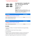 thumbnail image 2 of Front Brake Pad Set - Compatible with 2001 - 2005 Mercedes-Benz C240 2002 2003 2004, 2 of 2
