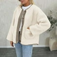 thumbnail image 6 of Women's Cozy Winter Jacket Casual Long Sleeve Buttoned Coat Womens Fall Jacket Women's Winter Coats plus Size Maternity Coats for Women Winter plus Size Womens Heavy Winter Coat Women's Winter Tops, 6 of 8