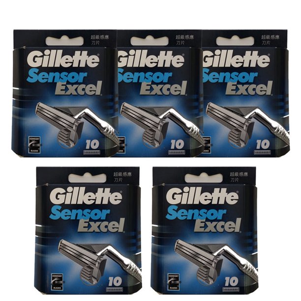 Gillette Sensor Excel Refill Blades, 50 Cartridges