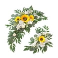 thumbnail image 4 of 2 piezas de flores artificiales para arco de boda, decoración rústica para fondo girasol, 4 of 9