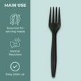 Jacent Everyday Bulk Disposable Black Plastic Forks 100 Count for