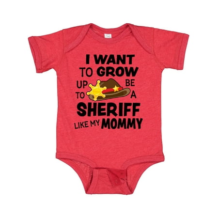 

Inktastic I Want to Grow Up to Be a Sheriff Like My Mommy Gift Baby Boy or Baby Girl Bodysuit