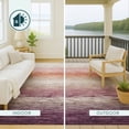 thumbnail image 4 of Addison Rugs Chantille Indoor/Outdoor Transitional Stripes Eggplant Machine Washable Rectangle Rug, 10' x 14', 4 of 8