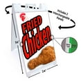 thumbnail image 2 of Fried Chicken (24" X 36") Deluxe A-Frame Signicade, Includes 2 Removable Panels & Stand, 2 of 4