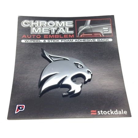 Texas State Bobcats Logo Chrome Premium Solid Metal Car Auto