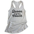 thumbnail image 1 of Queen Of The Couch Tank Top, Ladies Racerback Tank Top, Wife Tank, Lazy Tank, Couch Potato Tank, Silver Gray, Small, 1 of 3