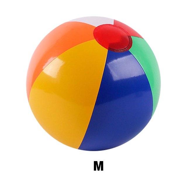 Becaristey Water Ball Beach Toy Swim Plaything Pool Toys Inflation Interaction Sweet Gift Smooth Surface Inflatable Balls 25cm 1Set