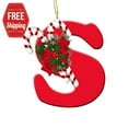 thumbnail image 4 of Holloyiver Christmas Tree Decoration Pendant, Personalized Christmas 26 Initial Letter Ornaments, Red Ornaments for Christmas Tree Indoor Christmas Decorations Christmas Xmas Gifts for Kids, 4 of 8