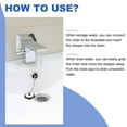 thumbnail image 4 of 3Pcs 1.57" Bathtub Drain Stopper, Rubber Sink Plug Blocker with 15" Chain, Black, 4 of 6