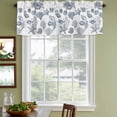 thumbnail image 4 of 2 Pack Valances for Windows, Navy Blue Coastal Window Valances for Living Room/Bedroom/Bathroom, Nautical Starfish Coral Shell Ocean Summer Light Filtering Kitchen Curtain Valance 42"W x18" L, 4 of 9