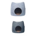 thumbnail image 1 of 2x Portable Removable Felt Cat House Cats Kittens Houses Pet Supplies Indoor Zulema none, 1 of 8
