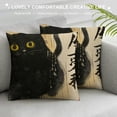 thumbnail image 3 of Orinice Cat Chinese Calligraphy Graphic Decorative Throw Pillow Cover for Home Couch Living Room Bed Sofa - 1PC 20x20in, 3 of 5