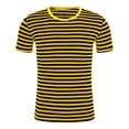 thumbnail image 6 of Womens Short Sleeve Tunic Tops Casual Striped Print T Shirt Crew Neck Top Blouse Tee Tops, 6 of 7