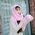 thumbnail image 4 of Scarf for Women Scarves for Women Lightweight Women Cute Thick Hat Ear Protectors Warm Plush Hat Scarf Gloves Set, 4 of 5