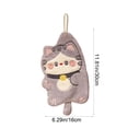 thumbnail image 4 of Euaioeiu Double Layer Velvet Hand Towel with Hanging Loop, Super Absorbent Kitchen Towel for Quick Drying, Cute Cartoon Design Soft Wipes for Home, Bathroom, and Daily Cleaning, 4 of 6