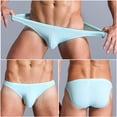 thumbnail image 4 of Afuyipoi Underpants for Men,Quick Dry Elastic Waist Mesh Breathable Athletic Briefs Light Blue 3XL, 4 of 4