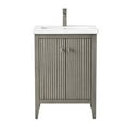 thumbnail image 3 of Vanity Art 24" Double Door Bathroom Vanity with Sink, Freestanding Storage Cabinet with Ceramic Top, and Removable Shelve, 3 of 8