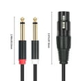 thumbnail image 1 of Cable de micrófono XLR de 1/2/3M a doble conector Mono TS de 635mm conector chapado en oro, 1 of 8