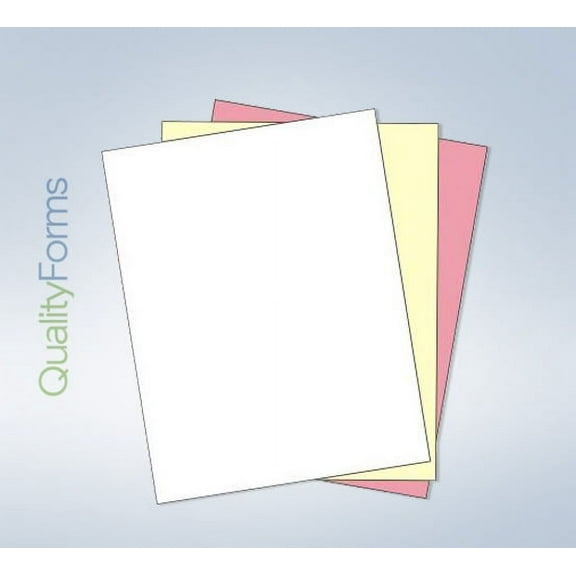 8-1/2 x 11" NCR Laser Carbonless 3 Part Paper - Ream - Straight