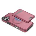 thumbnail image 2 of Compatible With iPhone 16 Magnetic Detachable Wallet Case,PU Leather Back Flip Kickstand,[Compatible With Magsafe],With Card Slots,Shockproof Rugged Phone Case Cover,Red, 2 of 9