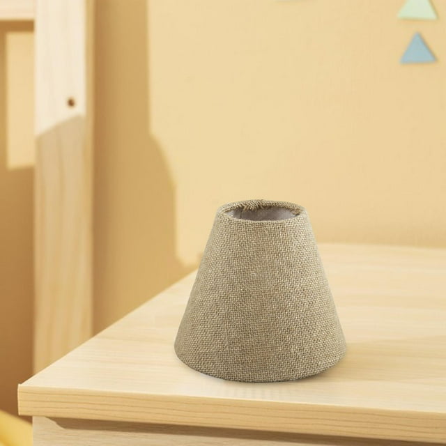 Pantalla de lámpara de pie, cubierta de lámpara de araña, pantalla de campana moderna, cubierta de lámpara plana de lino, carcasa de lámpara de noche marrón