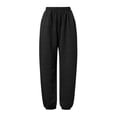 thumbnail image 6 of Kids Girls Baggy Sweatpants Elastic Waist Jogger Pants with Cuffed Ankles Loose Fit Lounge Trousers 4-14Y, 6 of 8