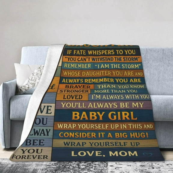 Mothers Day Blanket Gifts for Daughter - Daughter Birthday Gifts - Daughters Presents from Mom Dad - Christmas Valentines Birthday Presents for Daughters Adult - To My Babygirl Blanket 50x40