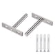 thumbnail image 1 of Uxcell Soporte de estante flotante de 2 piezas, soportes de estante ciego de 3 pulgadas con tornillos incluidos [Níquel], 1 of 6