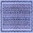thumbnail image 1 of Ahgly Company Machine Washable Indoor Square Abstract Blue Modern Area Rugs, 6' Square, 1 of 4