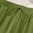 thumbnail image 5 of YABCSAZ Women's Pants High Waisted Loose Casual Pants Solid Color Long Pants Vacation Pants Drawstring Elastic Waist Lounge Long Trousers with Pockets Wide Leg Pants for Women, 5 of 8