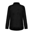 thumbnail image 6 of Laqbezok Women's Sequin Long Sleeve Button Down Velvet Shirt Sparkly Party Blouse Shiny Glitter Patchwork Luxury Fashion Outfit, 6 of 9